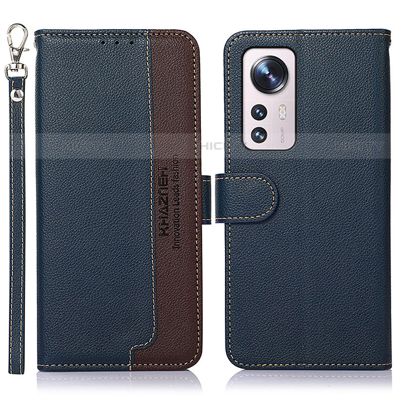 Coque Portefeuille Livre Cuir Etui Clapet A06D pour Xiaomi Mi 12S 5G Bleu Plus