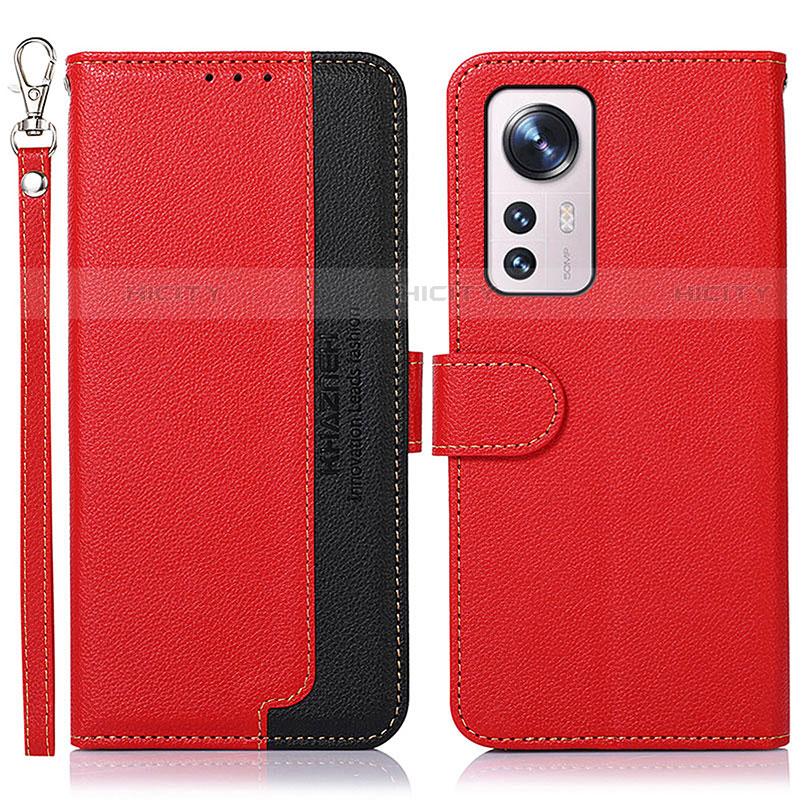Coque Portefeuille Livre Cuir Etui Clapet A06D pour Xiaomi Mi 12S 5G Rouge Plus