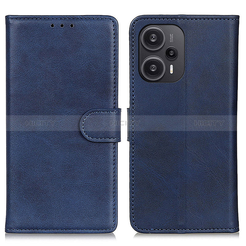 Coque Portefeuille Livre Cuir Etui Clapet A07D pour Xiaomi Poco F5 5G Bleu Plus