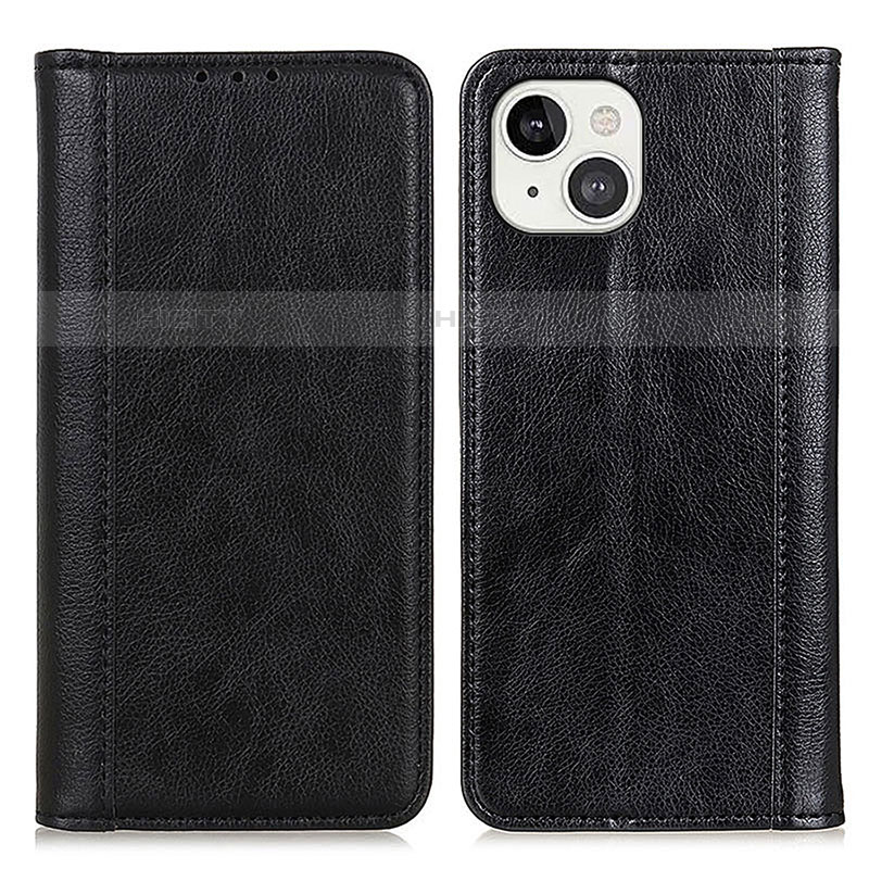 Coque Portefeuille Livre Cuir Etui Clapet A08 pour Apple iPhone 14 Noir Plus