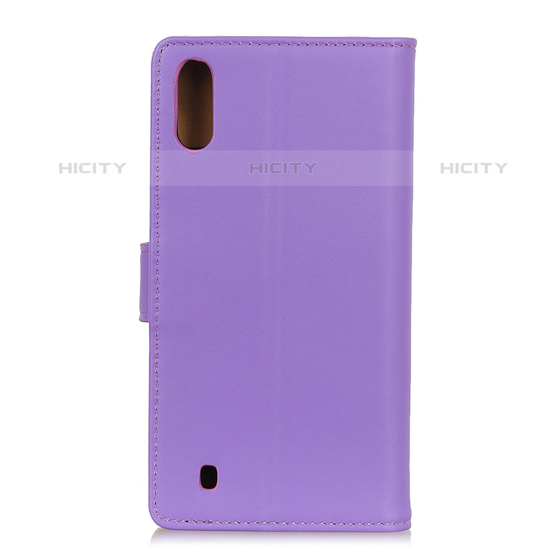 Coque Portefeuille Livre Cuir Etui Clapet A08D pour Samsung Galaxy M01 Violet Plus