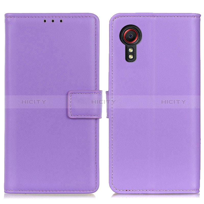 Coque Portefeuille Livre Cuir Etui Clapet A08D pour Samsung Galaxy XCover 5 SM-G525F Violet Plus
