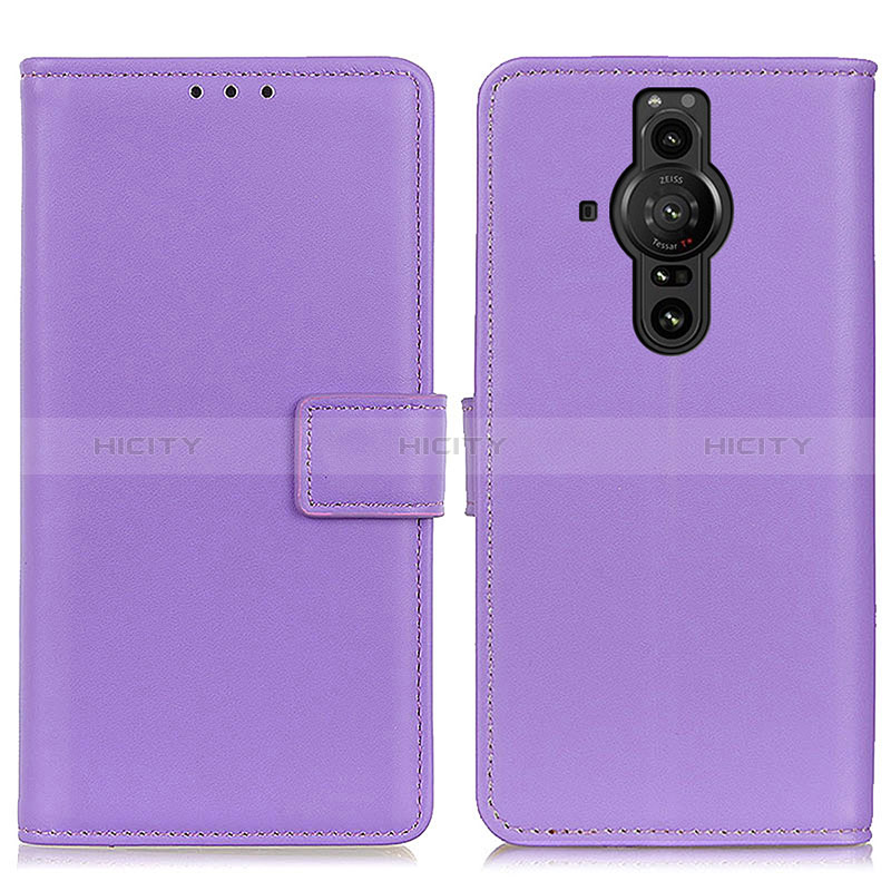 Coque Portefeuille Livre Cuir Etui Clapet A08D pour Sony Xperia PRO-I Violet Plus