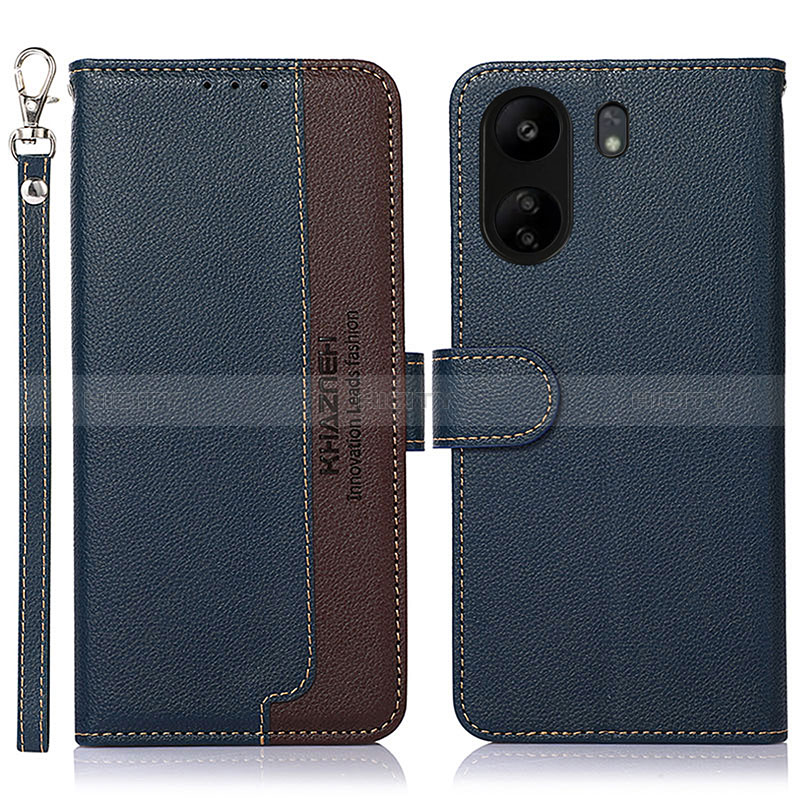 Coque Portefeuille Livre Cuir Etui Clapet A09D pour Xiaomi Poco C65 Bleu Plus