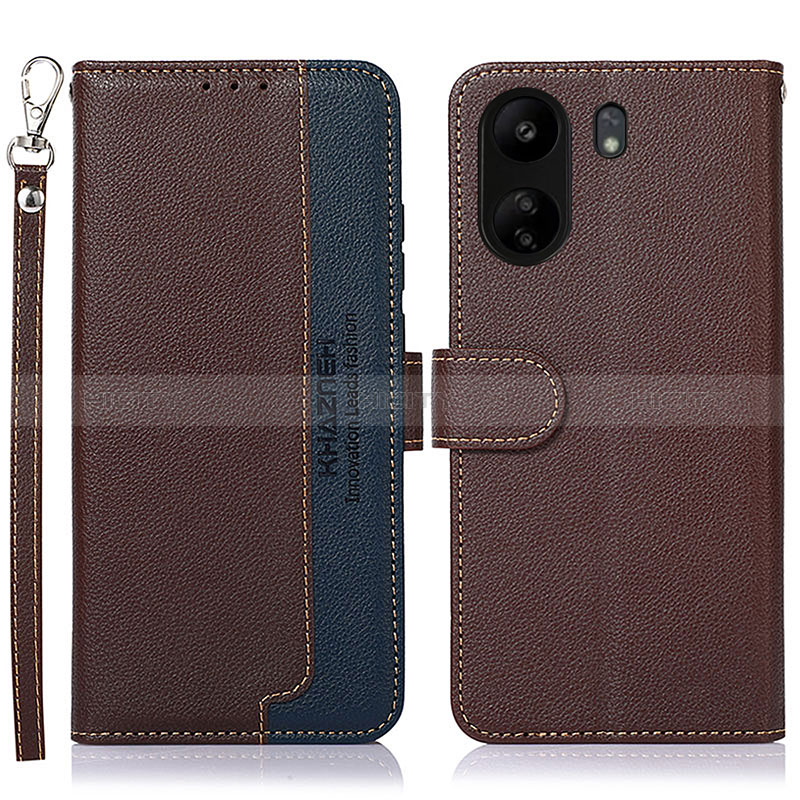 Coque Portefeuille Livre Cuir Etui Clapet A09D pour Xiaomi Poco C65 Marron Plus