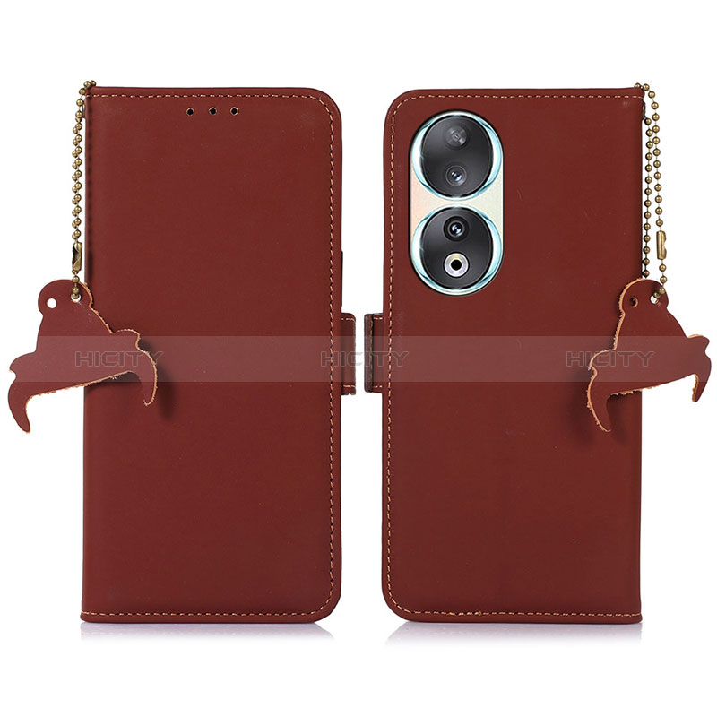 Coque Portefeuille Livre Cuir Etui Clapet A11D pour Huawei Honor 90 5G Marron Plus