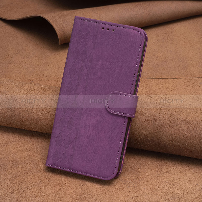 Coque Portefeuille Livre Cuir Etui Clapet B01F pour Nokia C210 Violet Plus