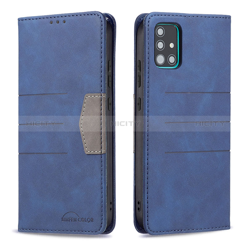 Coque Portefeuille Livre Cuir Etui Clapet B01F pour Samsung Galaxy M40S Bleu Plus