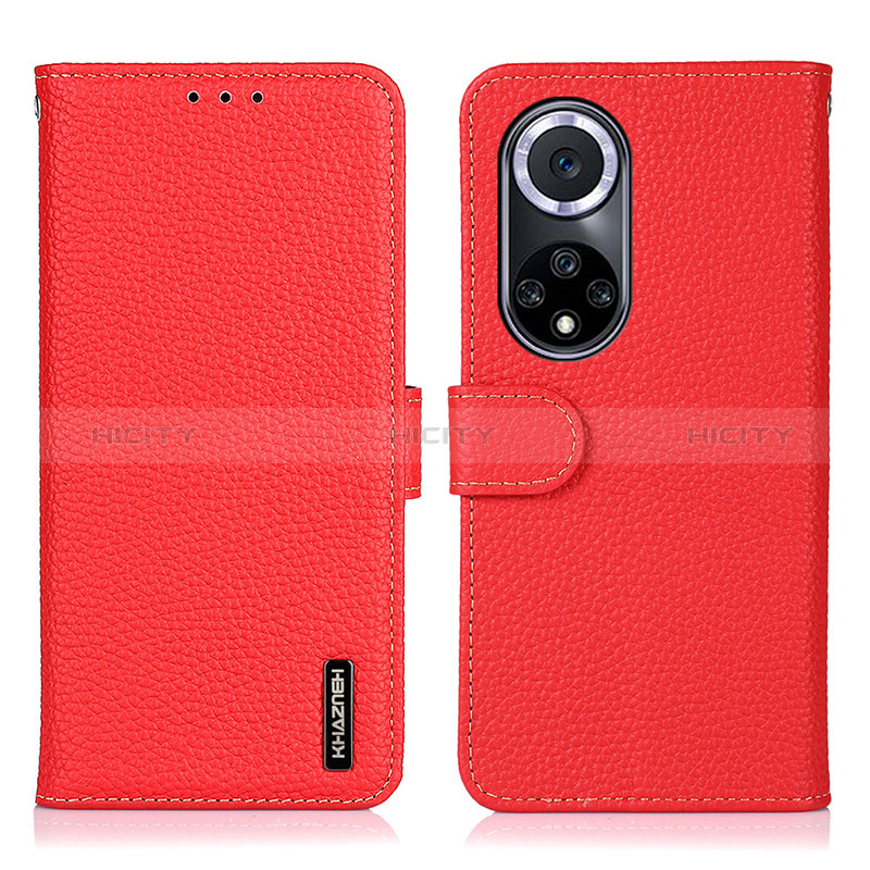 Coque Portefeuille Livre Cuir Etui Clapet B01H pour Huawei Nova 9 Rouge Plus