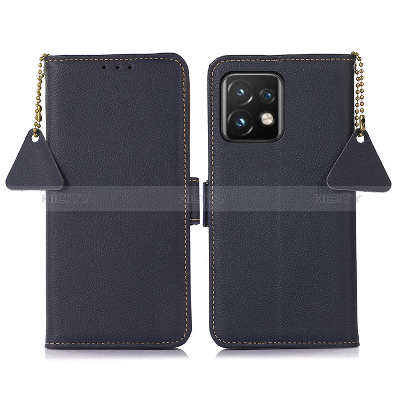 Coque Portefeuille Livre Cuir Etui Clapet B01H pour Motorola Moto Edge 40 Pro 5G Bleu Plus