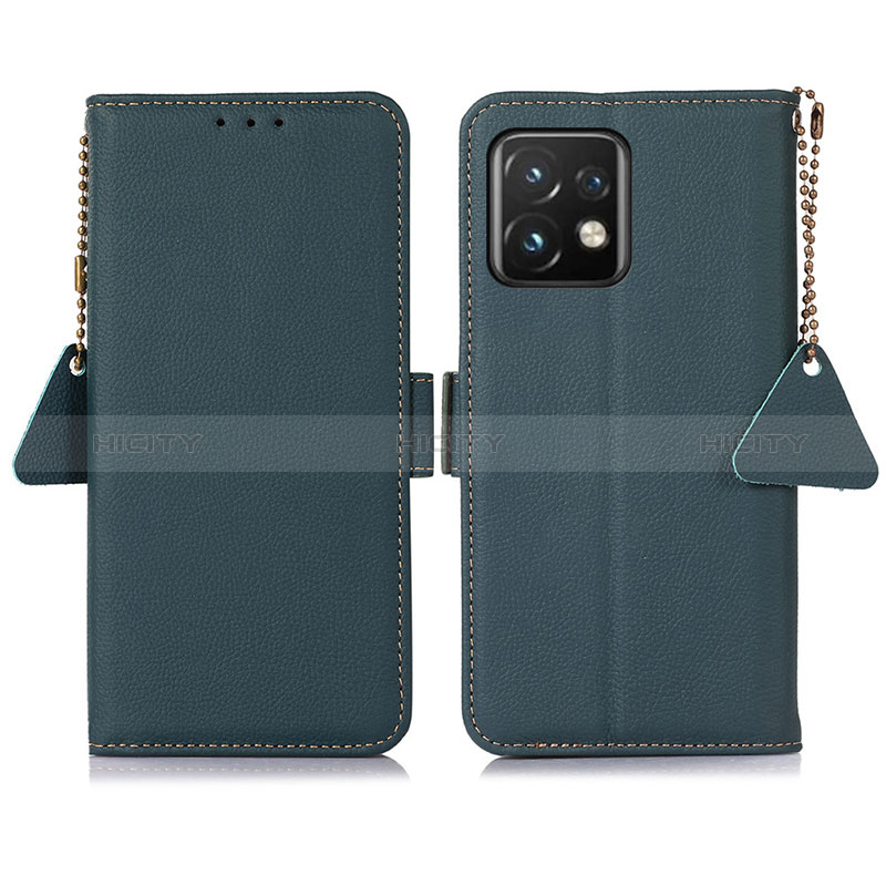 Coque Portefeuille Livre Cuir Etui Clapet B01H pour Motorola Moto Edge 40 Pro 5G Vert Plus