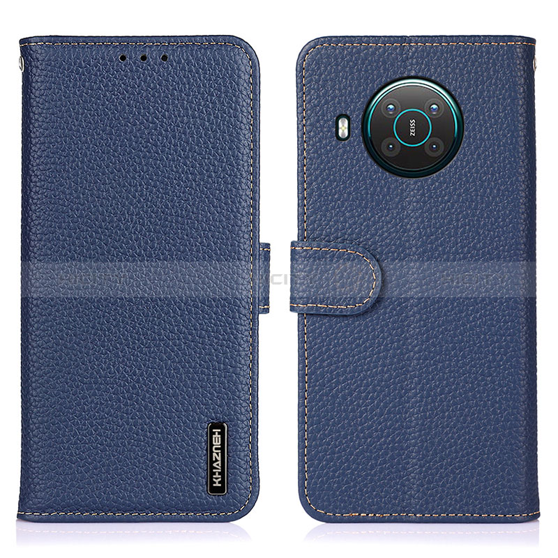 Coque Portefeuille Livre Cuir Etui Clapet B01H pour Nokia X20 Bleu Plus