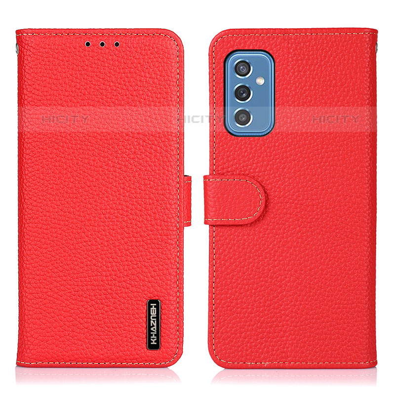 Coque Portefeuille Livre Cuir Etui Clapet B01H pour Samsung Galaxy M52 5G Rouge Plus