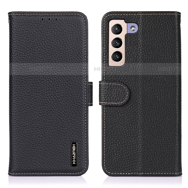 Coque Portefeuille Livre Cuir Etui Clapet B01H pour Samsung Galaxy S21 5G Noir Plus