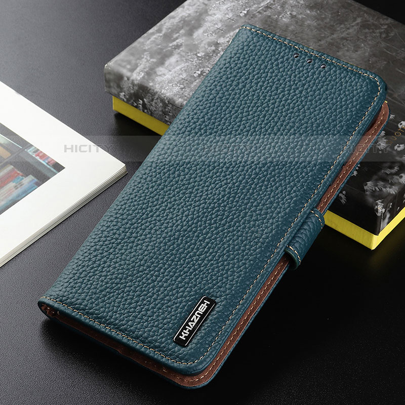 Coque Portefeuille Livre Cuir Etui Clapet B01H pour Xiaomi Mi 12S Ultra 5G Vert Plus