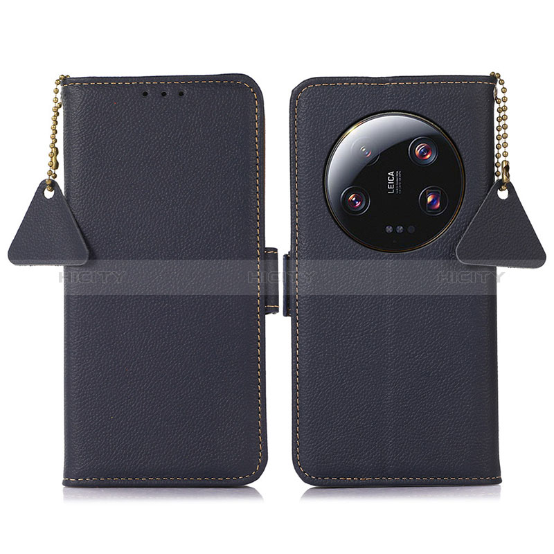 Coque Portefeuille Livre Cuir Etui Clapet B01H pour Xiaomi Mi 13 Ultra 5G Bleu Plus