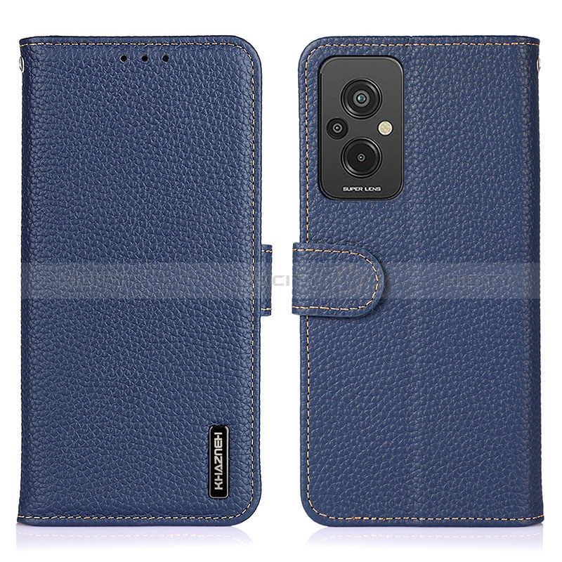 Coque Portefeuille Livre Cuir Etui Clapet B01H pour Xiaomi Redmi 11 Prime 4G Bleu Plus
