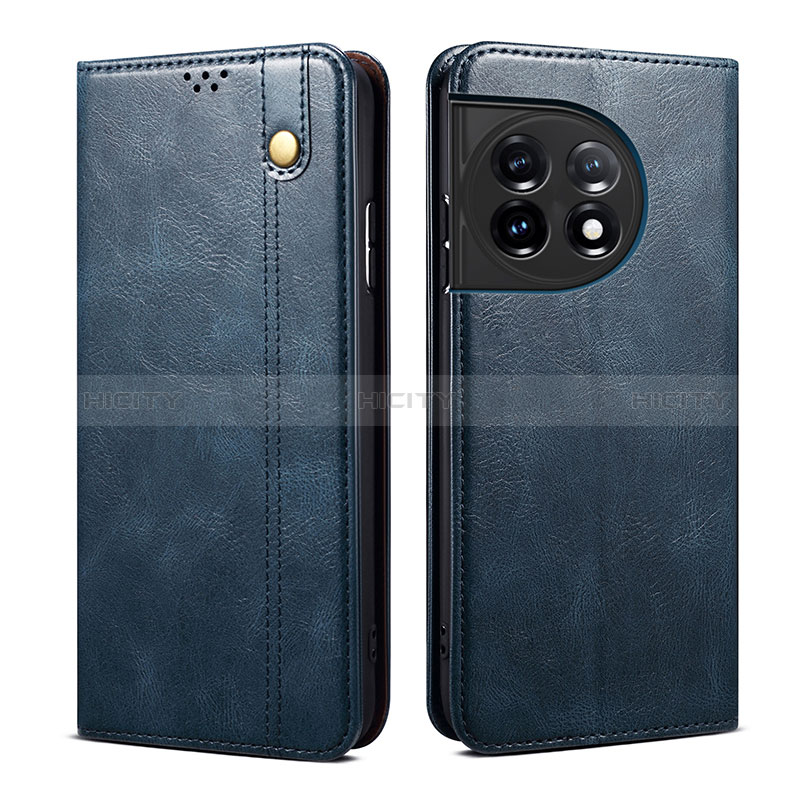 Coque Portefeuille Livre Cuir Etui Clapet B01S pour OnePlus Ace 2 Pro 5G Bleu Plus