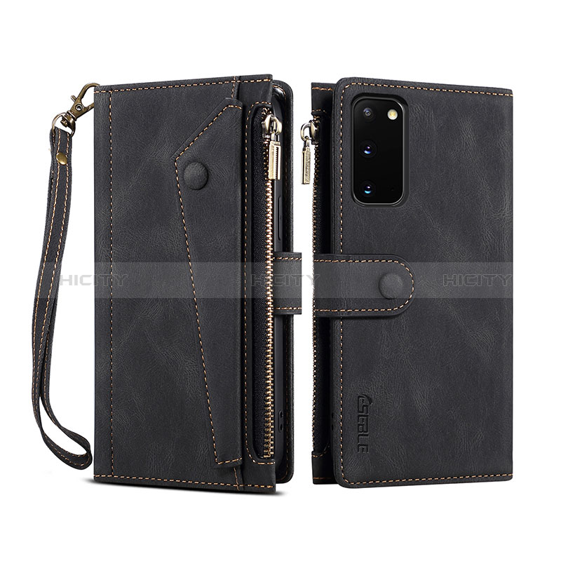 Coque Portefeuille Livre Cuir Etui Clapet B01S pour Samsung Galaxy S20 Noir Plus