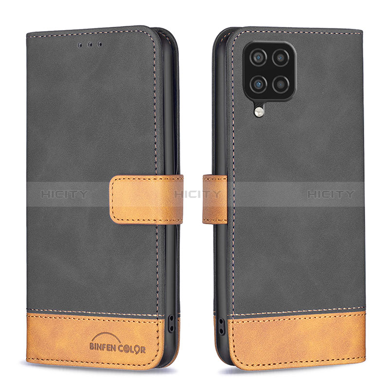 Coque Portefeuille Livre Cuir Etui Clapet B02F pour Samsung Galaxy F12 Noir Plus