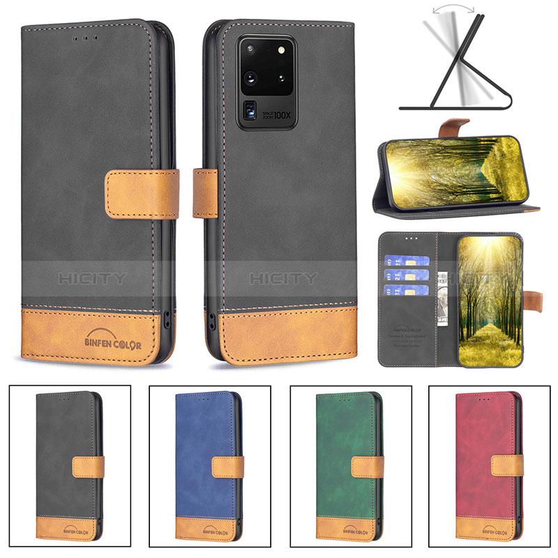 Coque Portefeuille Livre Cuir Etui Clapet B02F pour Samsung Galaxy S20 Ultra Plus
