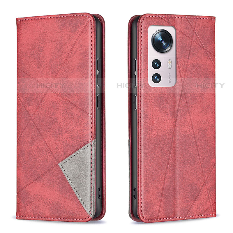Coque Portefeuille Livre Cuir Etui Clapet B02F pour Xiaomi Mi 12S 5G Rouge Plus