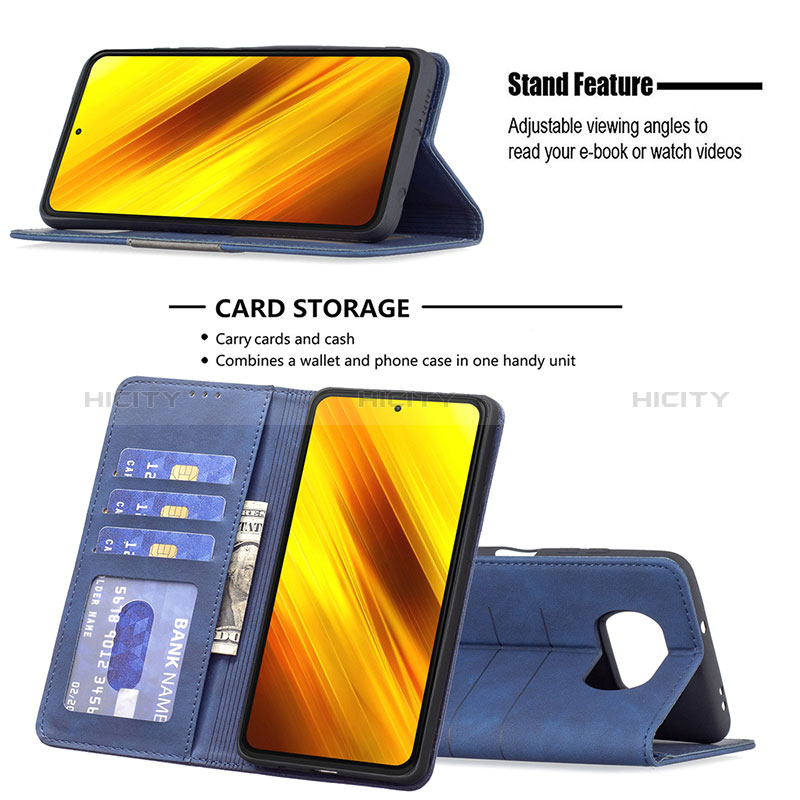 Coque Portefeuille Livre Cuir Etui Clapet B02F pour Xiaomi Poco X3 NFC Plus