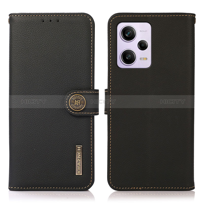 Coque Portefeuille Livre Cuir Etui Clapet B02H pour Xiaomi Redmi Note 12 Pro 5G Noir Plus