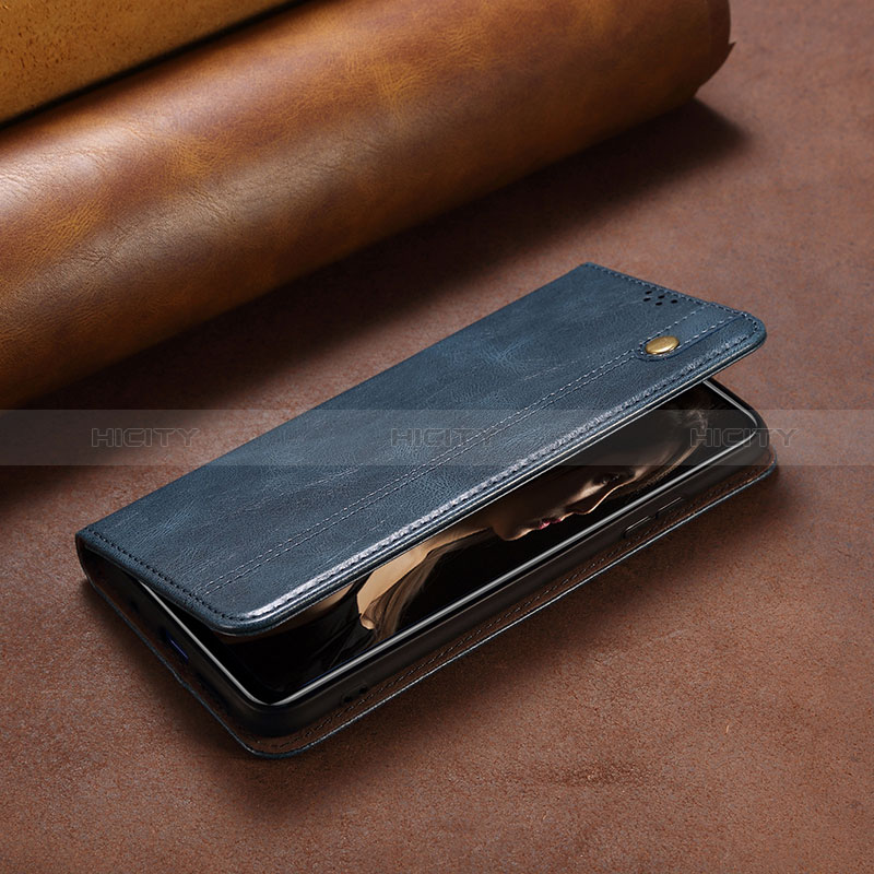 Coque Portefeuille Livre Cuir Etui Clapet B02S pour Xiaomi Poco F5 5G Bleu Plus
