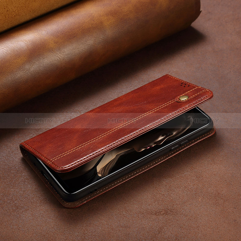 Coque Portefeuille Livre Cuir Etui Clapet B02S pour Xiaomi Poco F5 5G Marron Plus