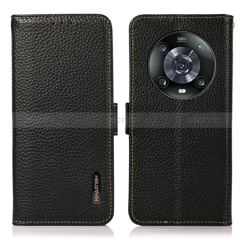 Coque Portefeuille Livre Cuir Etui Clapet B03H pour Huawei Honor Magic4 Pro 5G Noir Plus