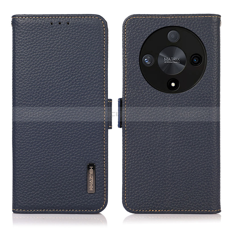 Coque Portefeuille Livre Cuir Etui Clapet B03H pour Huawei Honor Magic6 Lite 5G Bleu Plus