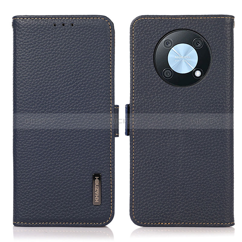 Coque Portefeuille Livre Cuir Etui Clapet B03H pour Huawei Nova Y90 Bleu Plus