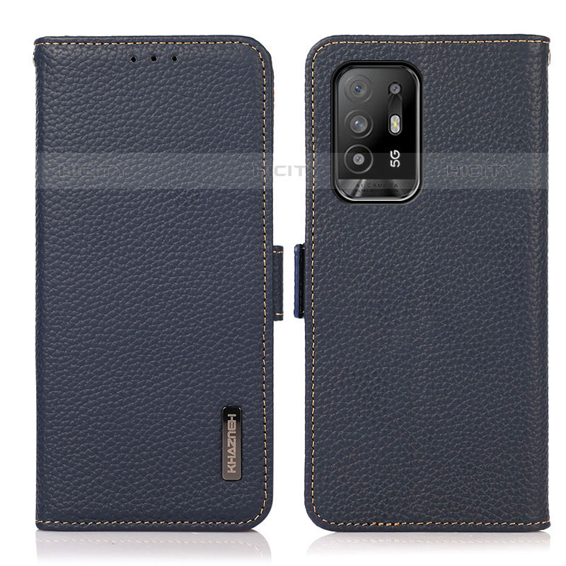 Coque Portefeuille Livre Cuir Etui Clapet B03H pour Oppo A94 4G Bleu Plus