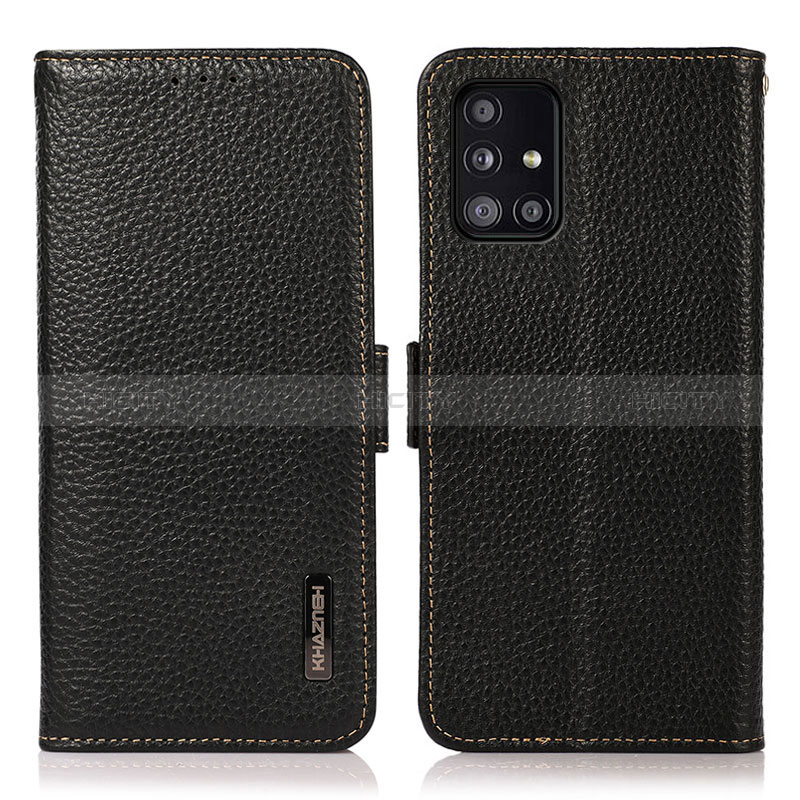 Coque Portefeuille Livre Cuir Etui Clapet B03H pour Samsung Galaxy A51 5G Noir Plus