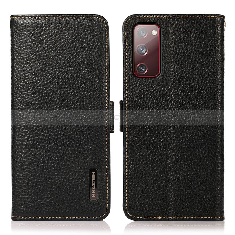 Coque Portefeuille Livre Cuir Etui Clapet B03H pour Samsung Galaxy S20 FE (2022) 5G Noir Plus