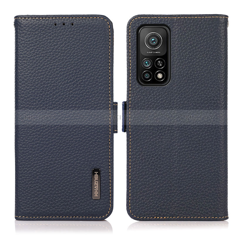 Coque Portefeuille Livre Cuir Etui Clapet B03H pour Xiaomi Mi 10T 5G Bleu Plus