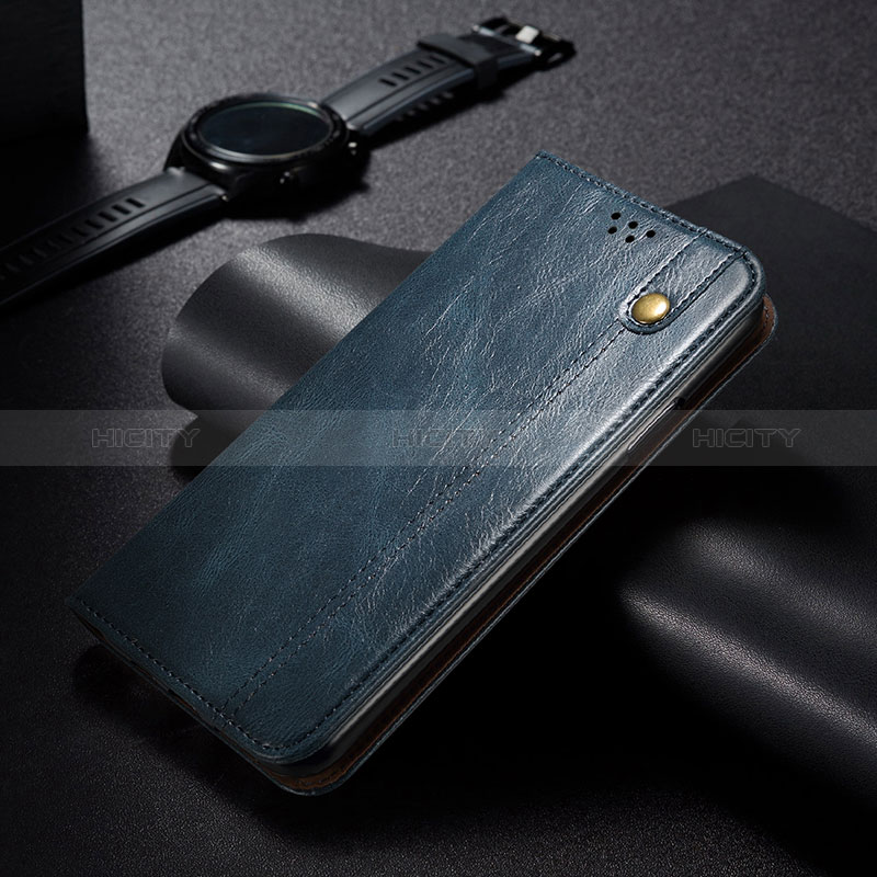 Coque Portefeuille Livre Cuir Etui Clapet B03S pour Xiaomi Poco M3 Bleu Plus