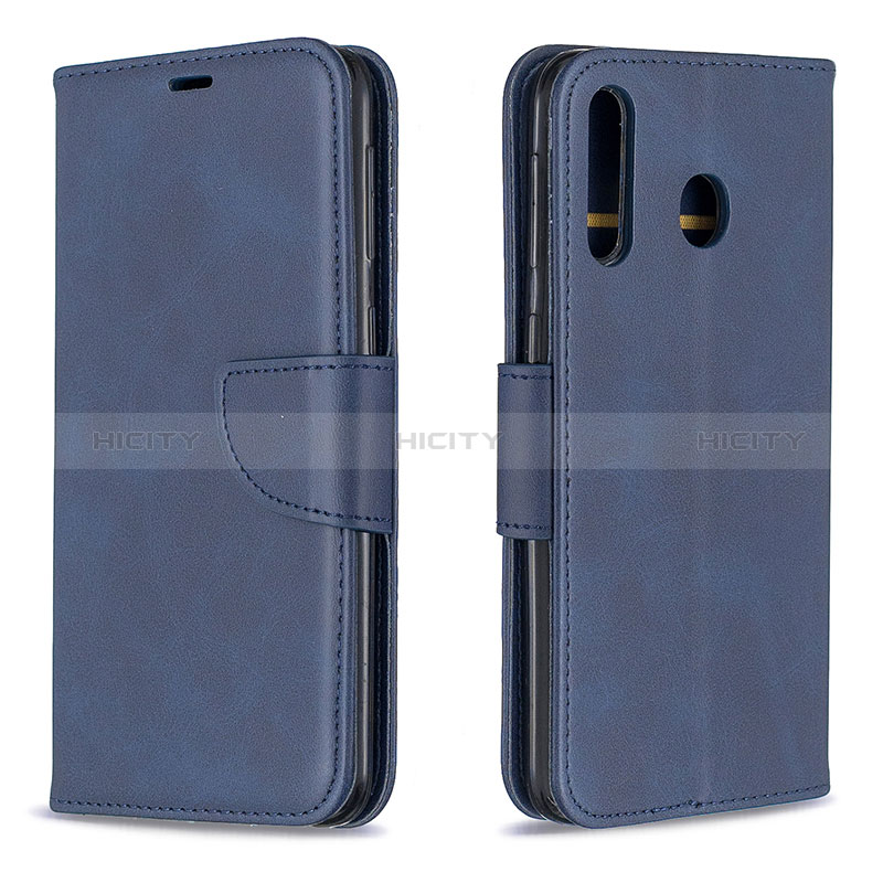 Coque Portefeuille Livre Cuir Etui Clapet B04F pour Samsung Galaxy M30 Bleu Plus