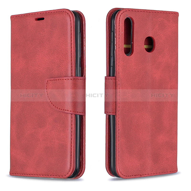Coque Portefeuille Livre Cuir Etui Clapet B04F pour Samsung Galaxy M30 Rouge Plus