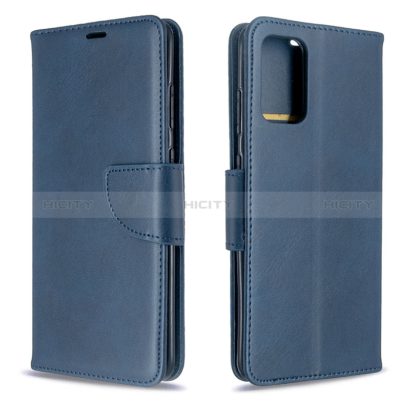 Coque Portefeuille Livre Cuir Etui Clapet B04F pour Samsung Galaxy S20 5G Bleu Plus