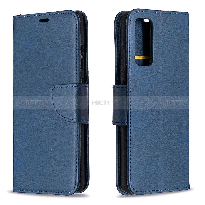 Coque Portefeuille Livre Cuir Etui Clapet B04F pour Samsung Galaxy S20 FE 5G Bleu Plus