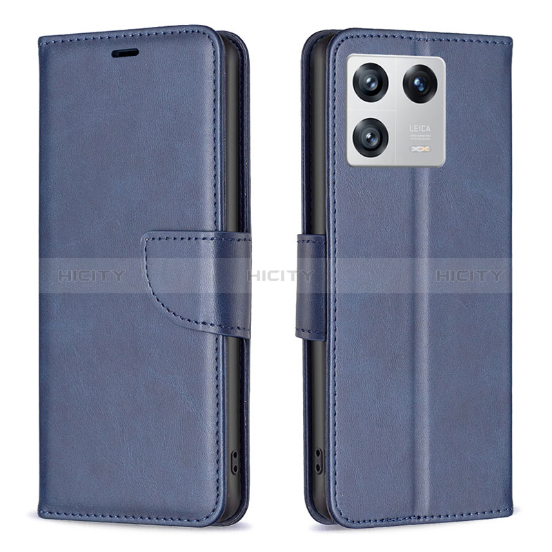 Coque Portefeuille Livre Cuir Etui Clapet B04F pour Xiaomi Mi 13 5G Bleu Plus