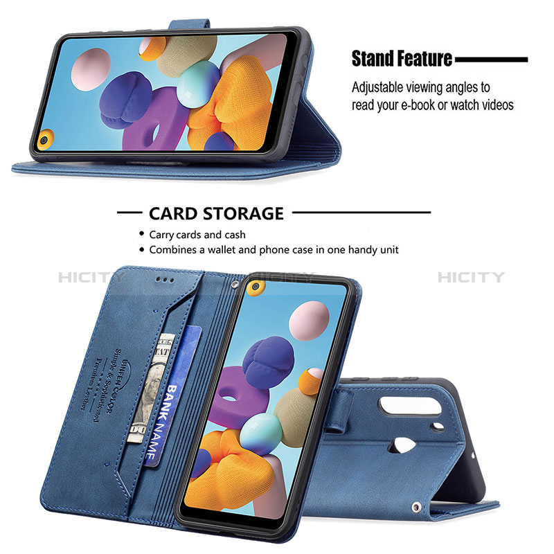 Coque Portefeuille Livre Cuir Etui Clapet B05F pour Samsung Galaxy A21 Plus