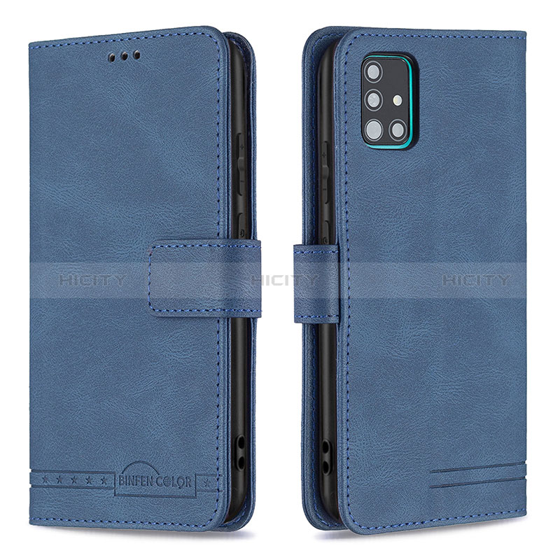 Coque Portefeuille Livre Cuir Etui Clapet B05F pour Samsung Galaxy M40S Bleu Plus