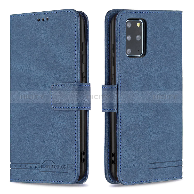 Coque Portefeuille Livre Cuir Etui Clapet B05F pour Samsung Galaxy S20 Plus 5G Bleu Plus