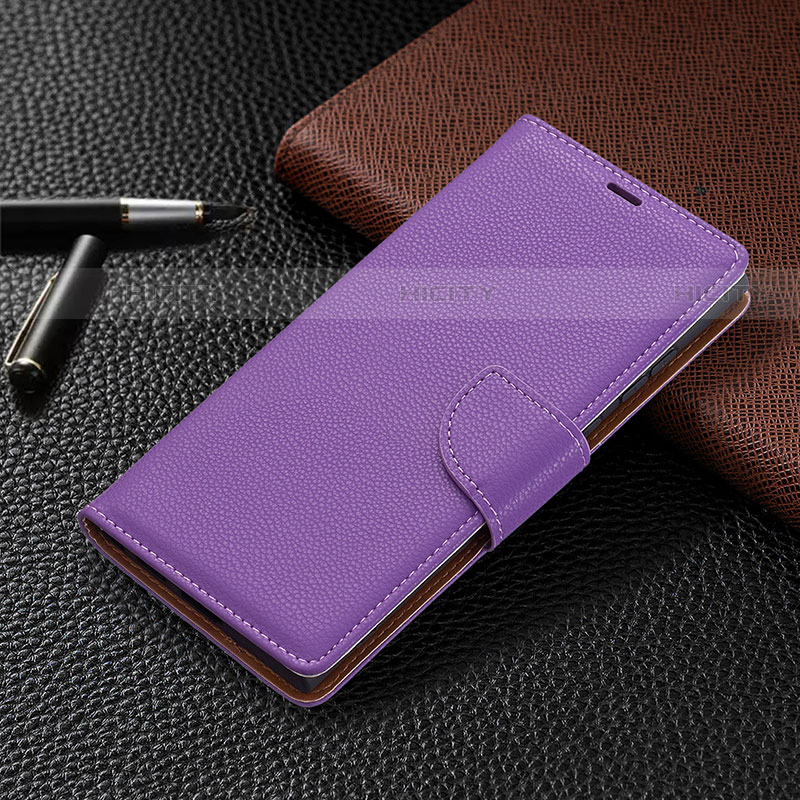 Coque Portefeuille Livre Cuir Etui Clapet B05F pour Samsung Galaxy S21 Ultra 5G Violet Plus