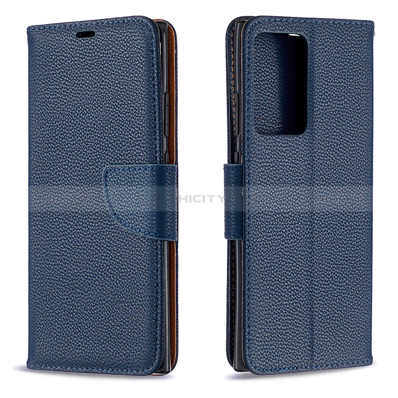 Coque Portefeuille Livre Cuir Etui Clapet B06F pour Samsung Galaxy Note 20 Ultra 5G Bleu Plus