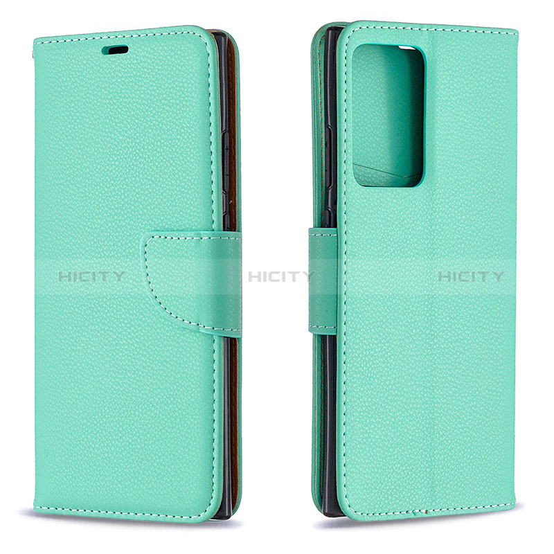 Coque Portefeuille Livre Cuir Etui Clapet B06F pour Samsung Galaxy Note 20 Ultra 5G Vert Plus