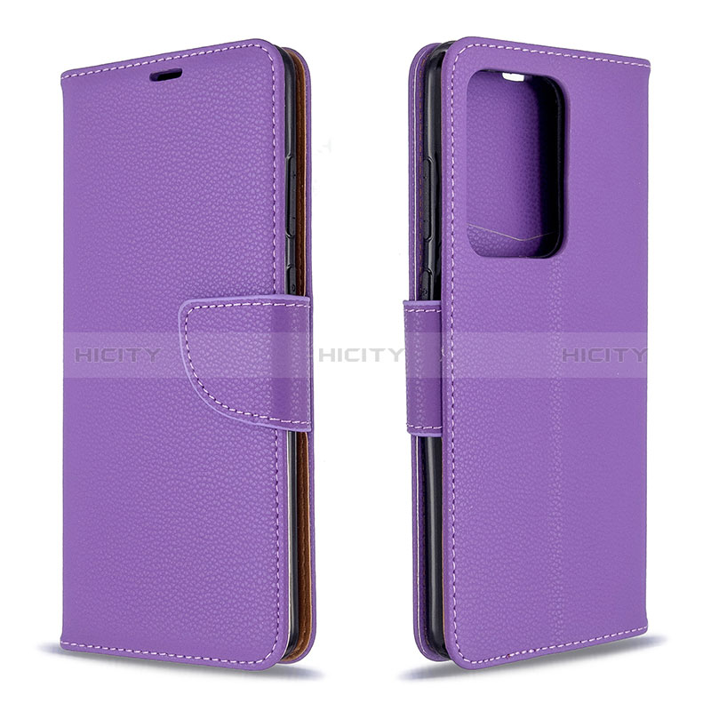 Coque Portefeuille Livre Cuir Etui Clapet B06F pour Samsung Galaxy S20 Plus 5G Violet Plus